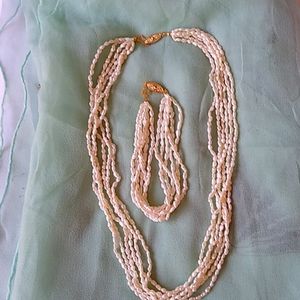 Fresh Water Pearl Multi Strand Necklace Bracelet